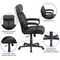 Emma and Oliver High Back Leather Executive Swivel Office Chair with Slight Mesh Accent and Arms